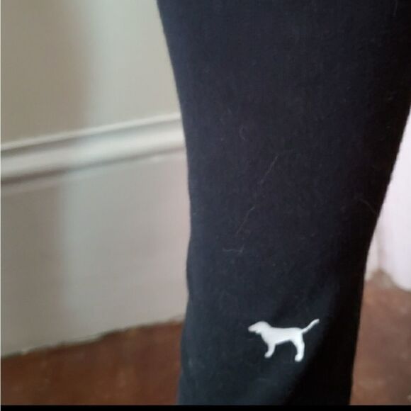 VS PINK leggings full‎ length flat waist black yoga pant M - Picture 5 of 7